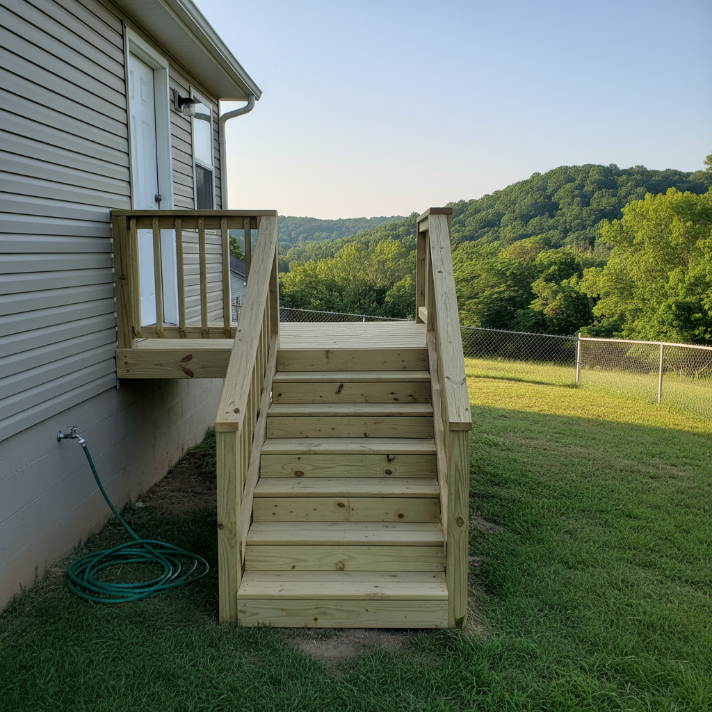 Composite Decking completed by Evergreen Deck Co in Sherwood, AR